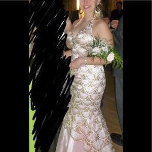 Size 6 Blush Prom mermaid gown